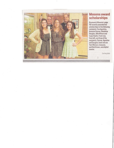 File:Masonic Lodge 2016 Award Agostino, Danner, Douglas, Wilson, Hoehn from The Frederick News Post, 2016.pdf