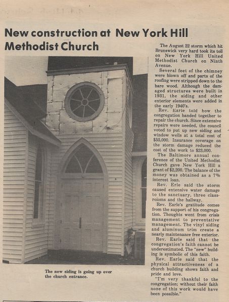 File:New York Hill Methodist Church Contruction From The Brunswick Citizen, Vol 10, No 44, November 10, 1983.jpg