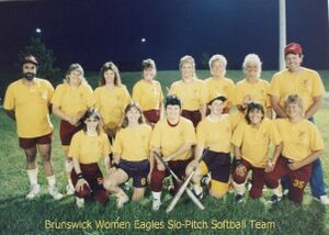 Slo-Pitch Softball Team, Women's lady Eagles 1992.jpg