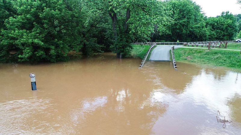 File:Brunswick boat ramp parking lot under the Route 17 bridge during the June 2018 Flood, photo by Vaughn Ripley.jpg