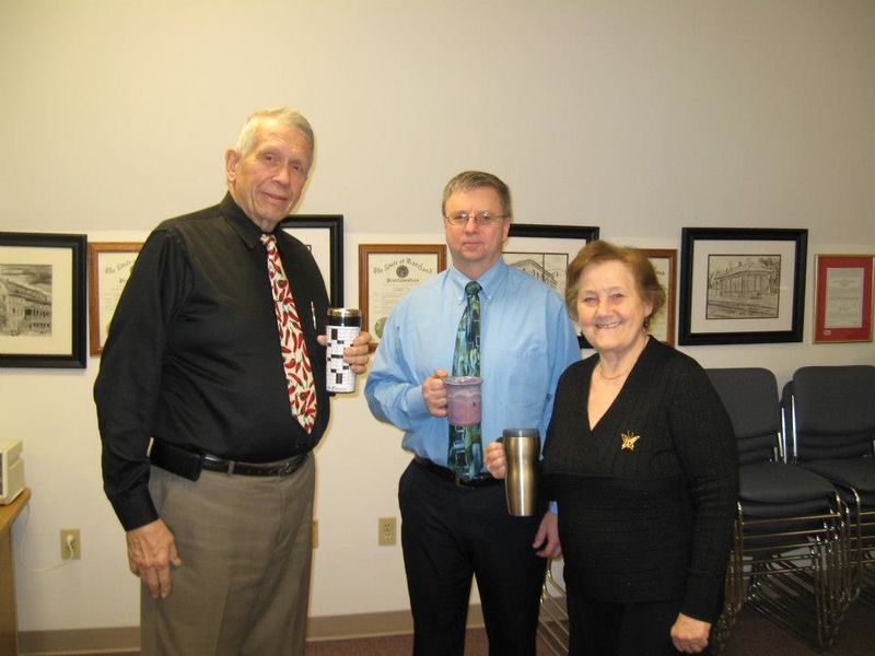 File:Business Breakfast 2013 Jim and Hanna Politis of Beans in the Belfry talk with Speaker Bill Atkinson. March 28, 2013.jpg