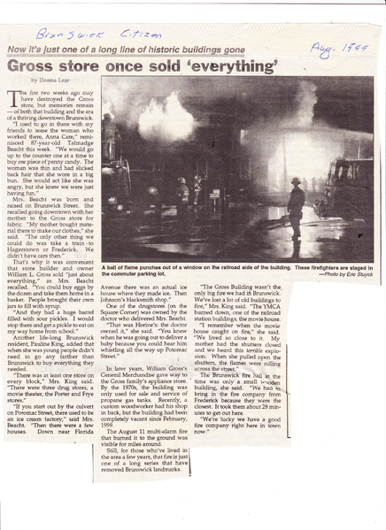 File:Gross Store- Fire from The Brunswick Citizen 1999.png