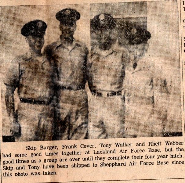 File:Airmen Barger, Cover, Walker and Webber from The Blade-Times Vol 50, No 4, October 27, 1960, Barger, Cover, Walker and Webber.jpg