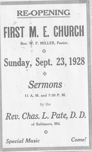 First Methodist Church Re-Opening form The Blad-Times 1928.tif
