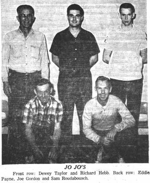 Jo Jo's Men's team at the Brunswick Bowling Center 1960s.jpg