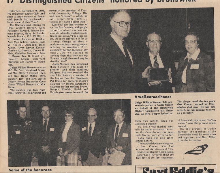 File:Distinguished Citzens 1086 Honored by Brunswick from The Brunswick Citizen, February 20, 1986.jpg