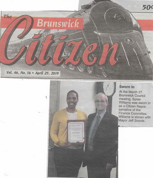 File:City Council Finance Committee Syree Williams from The Brunswick Citizen Vol 46, No 16, April 25, 2019.jpg