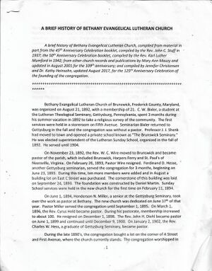 Bethany Evangelical Lutheran Church Brief History (no date given).jpg