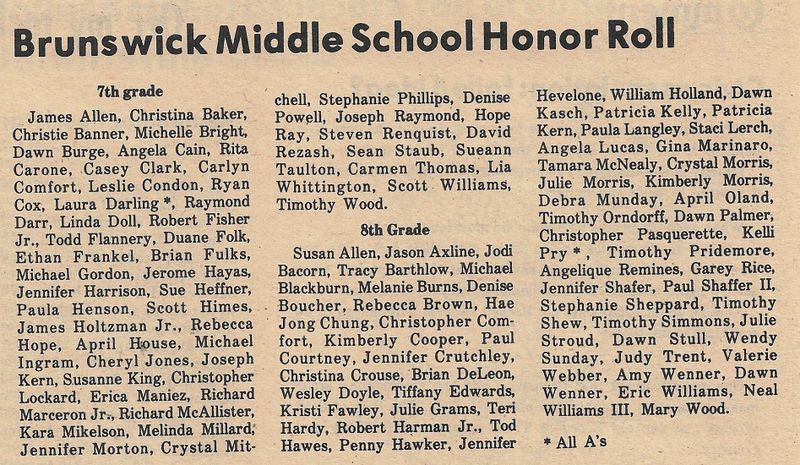File:Honor Roll 1983 7th and 8th Grades from The Brunswick Citizen, Vol 10, No 48 December 8, 1983.jpg