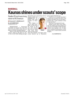 Kaunas shines under scouts’ scope, FrederickNewsPost, 2025.04.25.pdf
