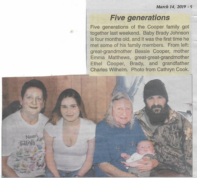File:Cooper Family, Bessie, Emma Matthews, Ethel, Brady, Charles Wilheim from The Brunswick Citizen, Vol 46, No 10, March 14, 2019.jpg
