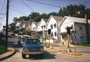 West B Street at Petersville Road, November 1999.jpg